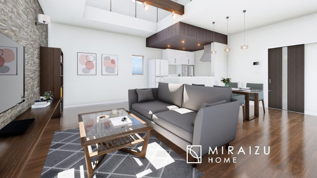 【完成予想図】 | ラン例（建物面積95.43㎡/建物価格2200万円）陽の光をたっぷりと浴びながら気持ち良く生活が出来ます。※CG画像に関して、あくまでもイメージです。実際の仕様と異なる場合もございます。