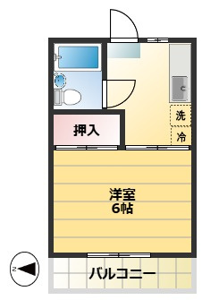 日発貫井南町コーポの間取り