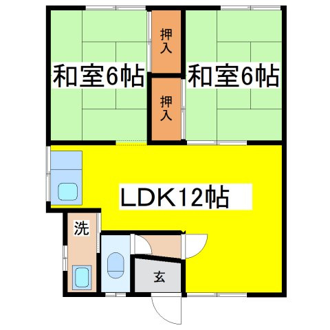 白百合マンション１号棟の間取り