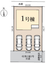 家事動線の無駄を省いた間取りの間取り|カースペース3台分