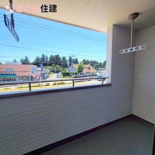 いろどりアイタウン　日光市瀬尾22-P3　4号棟のバルコニー|インナーバルコニーなので突然の雨でもお洗濯物の心配はいりません♪