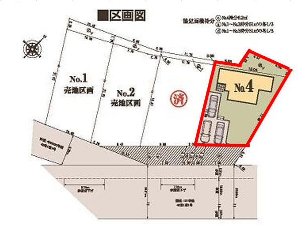 いろどりアイタウン　日光市瀬尾22-P3　4号棟の区画図|4号棟