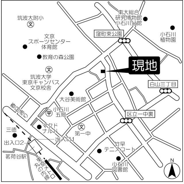 カーサ・デル・ソル小石川の地図