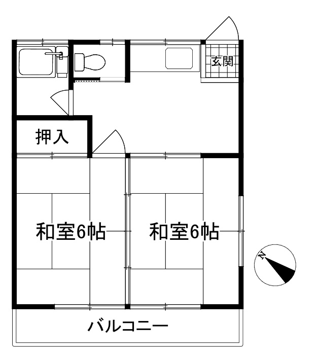 丸晃コーポAの間取り