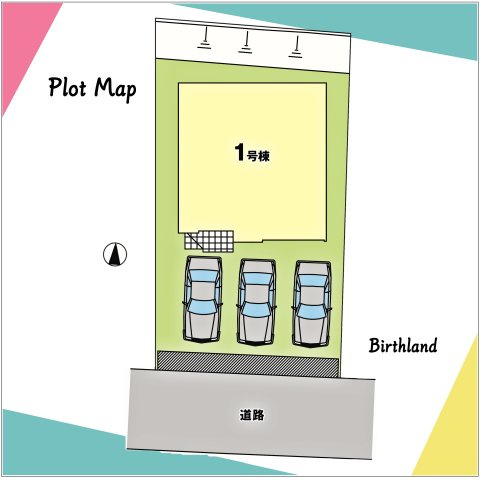 新築戸建・新築建売　郡山市菜根　桜小・第三中の区画図|■敷地面積：162.79㎡　■建物面積：105.51㎡