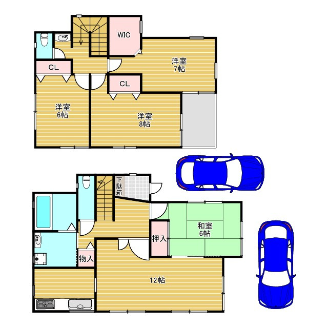 船場西貸家の間取り