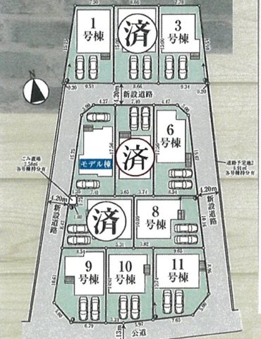 GRAFARE 所沢市山口１９期　全１１棟の区画図