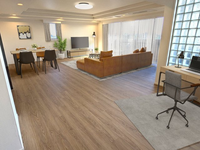 ★LDK31.7帖・大きな窓で開放感があります★　※家具はCG画像です