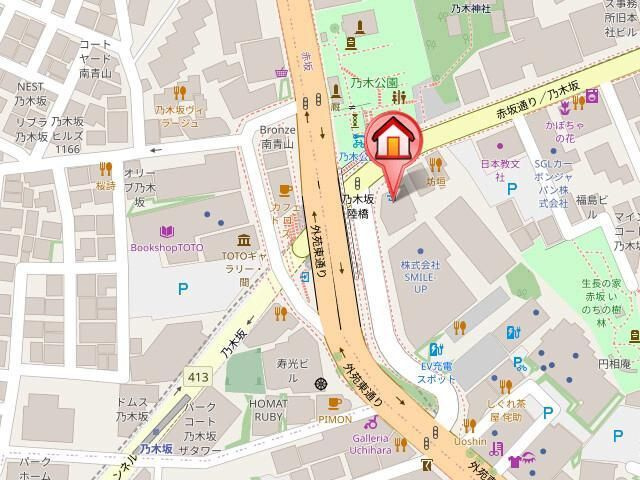 レジディアタワー乃木坂の地図