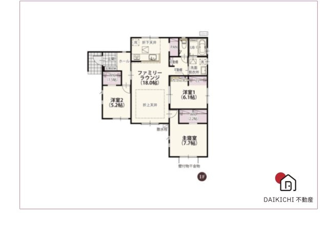 【間取り】 | 児玉郡上里町第60期　ワイウッドコート　新築戸建　　全４区画　1号棟 | 1号棟