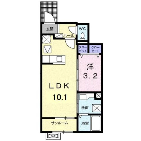 パークサイド　メゾンの間取り