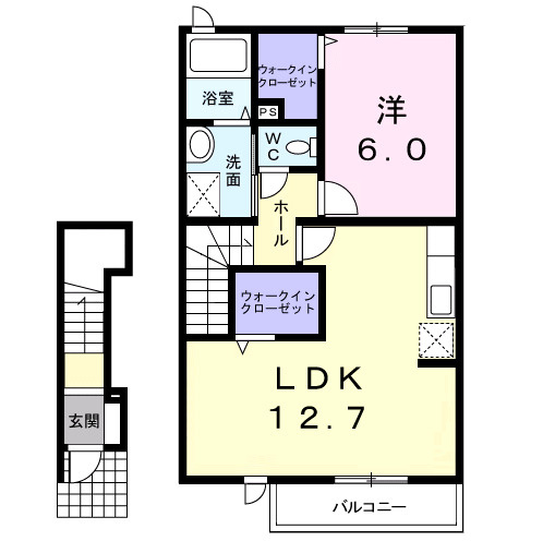 ヴァーサ白鳥Ⅰの間取り