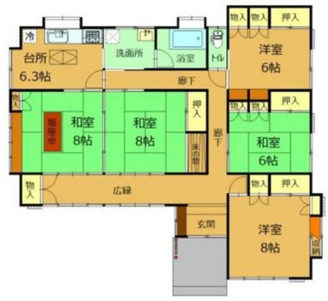 【中古戸建】桐生市新里町山上　３LDK