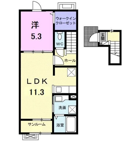 パークサイド　メゾンの間取り