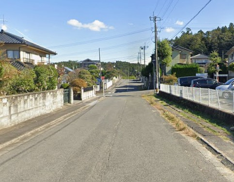 【新築戸建】　いわき市常磐上湯長谷町1期　長期優良住宅　【全2棟】の前面道路含む現地写真|南側9.0ｍ公道