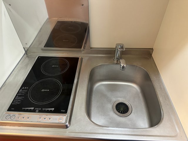 レオパレスパレスマンションⅤのキッチン|キッチン混合水栓設置済みです