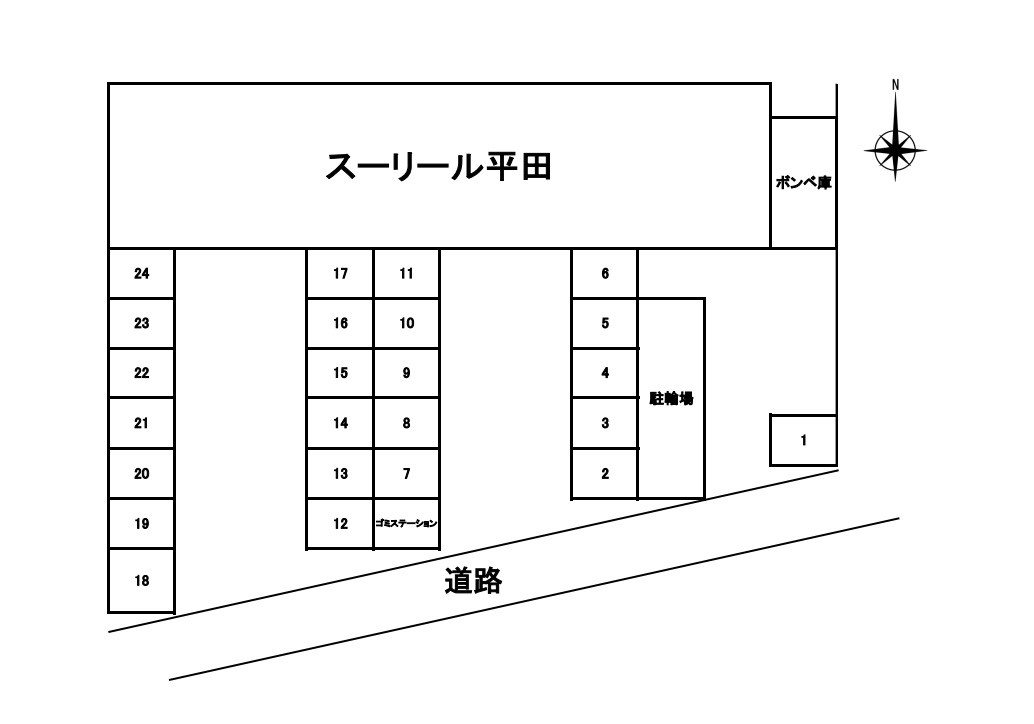 スーリール平田の区画図