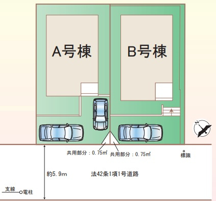 明石市松が丘３丁目の区画図