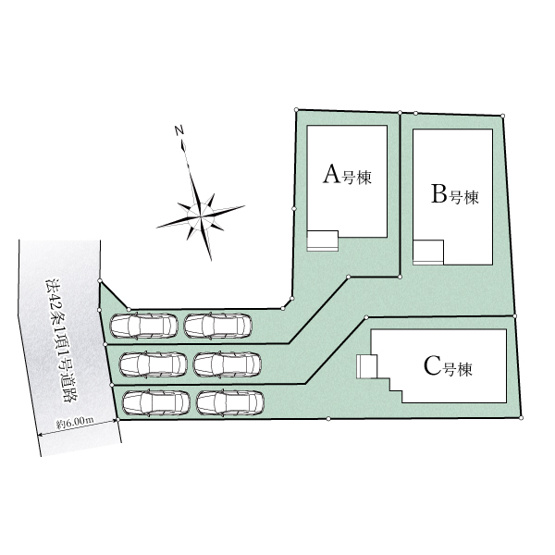 【区画図】 | ご家族様のプライベート空間が確保できる素敵な間取りです。また敷地ゆったりですので、おうち時間を楽しむのにもぴったりですね♪
