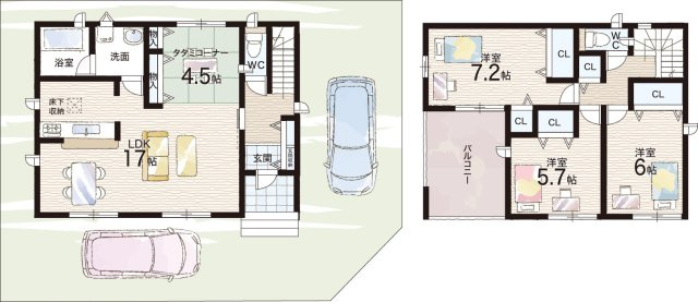 西脇市和布町　第２期　新築一戸建ての間取り|4号地