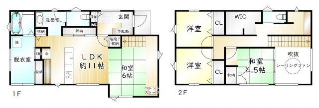 上田市五加　売中古住宅の間取り