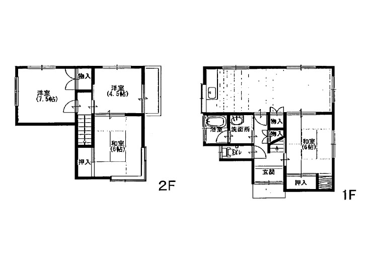 守山市播磨田町の住宅付店舗戸建の間取り