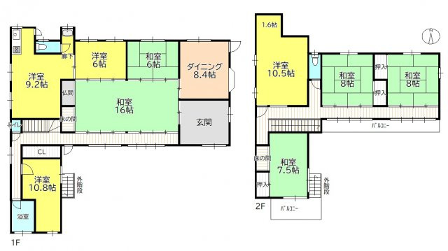 緑ヶ丘１丁目中古住宅の間取り|02/03 14:37