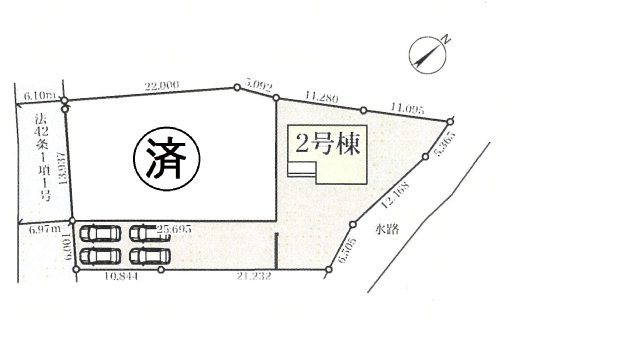 仲介手数料無料　新築戸建　鴻巣市新井217番　全２棟の区画図