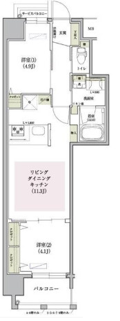 アーバネックス大阪天満宮Iの間取り