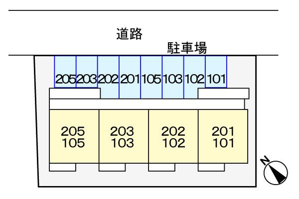 コーポ番水の駐車場