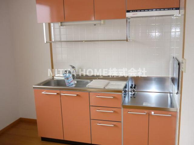 ラーピハイツⅠのキッチン|ガスコンロ設置可能です♪