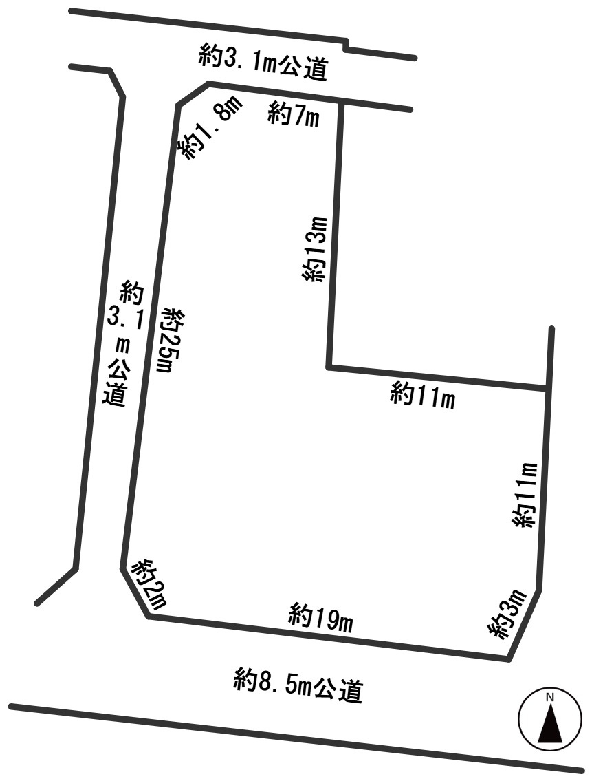６５９１３　本巣市上真桑土地の区画図