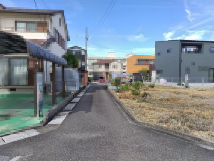 ６５９１３　本巣市上真桑土地の前面道路含む現地写真