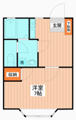 洋室７帖の広々とした部屋です♪