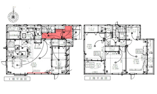【間取り】 | 佐伯区五日市中央3（楽々園駅徒歩10分！）全5区画　NO3 | ☆全居室が南向きのファミリータイプ3LDK＋タタミコーナー☆クローゼット☆ウォークインクローゼット☆シューズインクローゼット☆収納充実南向きプラン