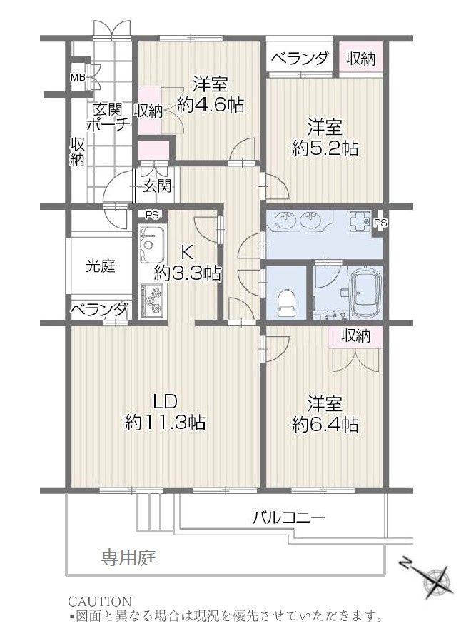 アプリコットガーデン越谷の間取り