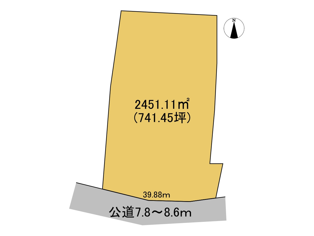 売土地　不破郡垂井町　741.45坪の土地図