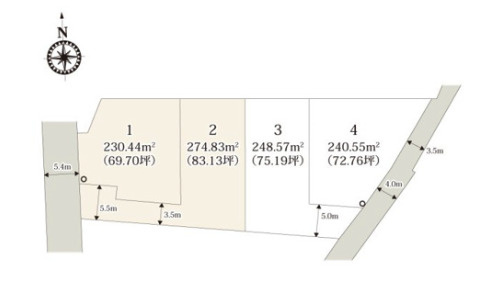 【区画図】 | 児玉郡上里町第60期　ワイウッドコート　新築戸建　　全４区画　2号棟