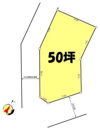 東村山市秋津町3丁目・全1区画　建築条件なし土地　～角地～