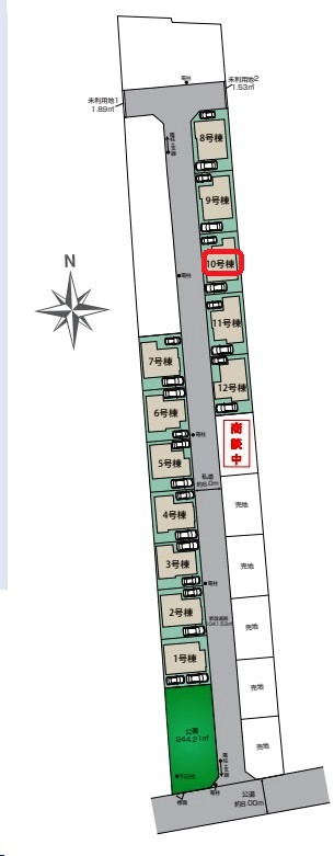 東村山市青葉町1丁目・全18棟　新築一戸建　10号棟の区画図|【全体図】
