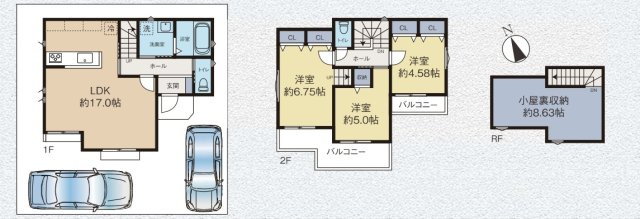 所沢市小手指南6丁目・全1区画　建築条件付土地の参考プラン|参考プラン間取