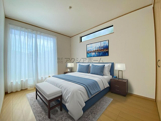 所沢市岩岡町・全2棟　新築一戸建　1号棟　～並列駐車2台可～の寝室|2F洋室6.0帖（家具はCG画像での表示になります）