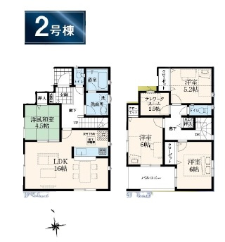 武蔵村山市本町3丁目・全6棟　新築一戸建　2号棟