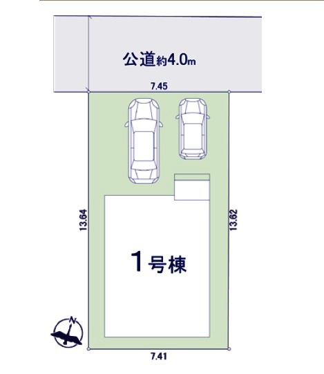 東久留米市野火止3丁目・全1棟　新築一戸建　の区画図|整形地・土地面積101.41平米（約30.67坪）
