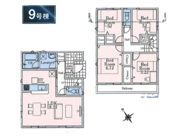 武蔵村山市残堀5丁目・全13棟　新築一戸建　9号棟