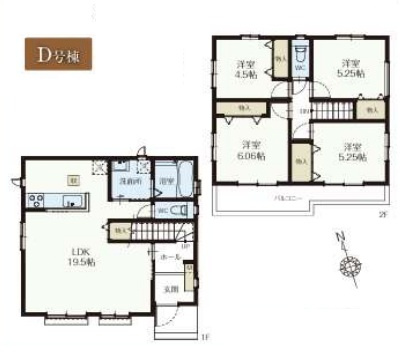 所沢市上新井2丁目・全8棟　新築一戸建　D号棟