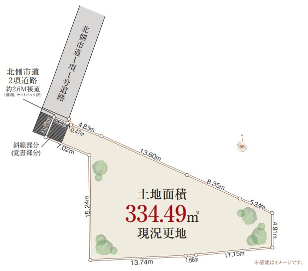 所沢市山口・全1区画　建築条件なし土地　～生活便利な立地～