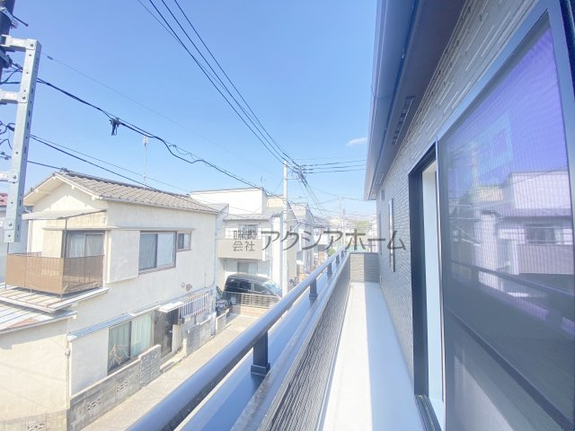 所沢市榎町・全1棟　新築一戸建　～北西角地～の区画図|駐車1台可、日当たり・通風良好な北西角地です。