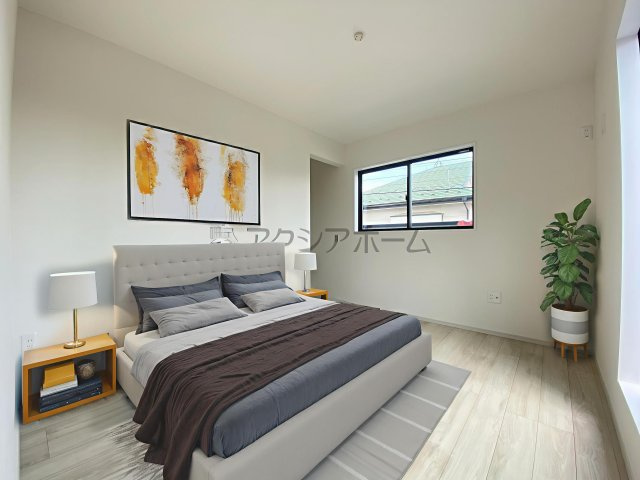 所沢市北秋津・全1棟　新築一戸建　～並列駐車2台可～の寝室|2F洋室6.7帖