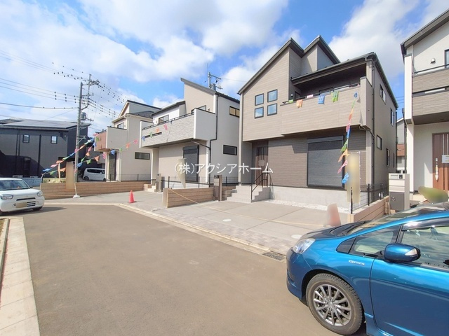 所沢市下安松・全11棟　新築一戸建　3号棟の前面道路含む現地写真|現地写真（2026年2月18日撮影）
